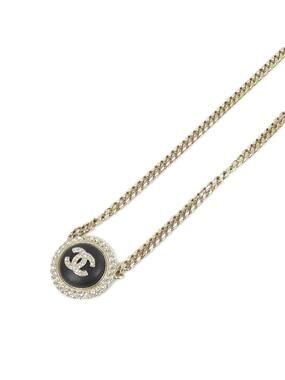 Chanel Pendant Necklace Metal Black And #346794C15B